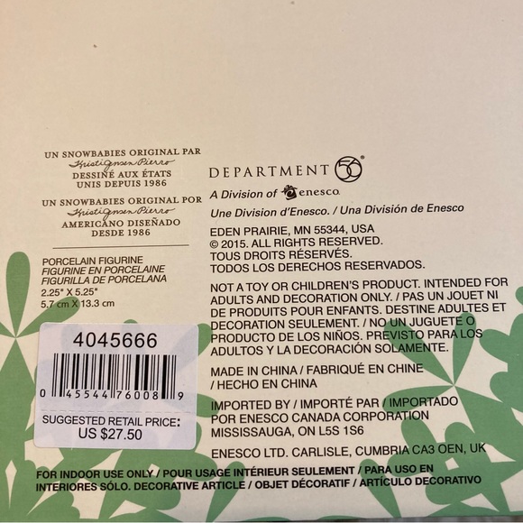 Department 56 Snow Babies “Light Tester” Porcelain Figurine. New in box. - Picture 7 of 8